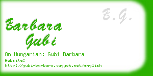 barbara gubi business card